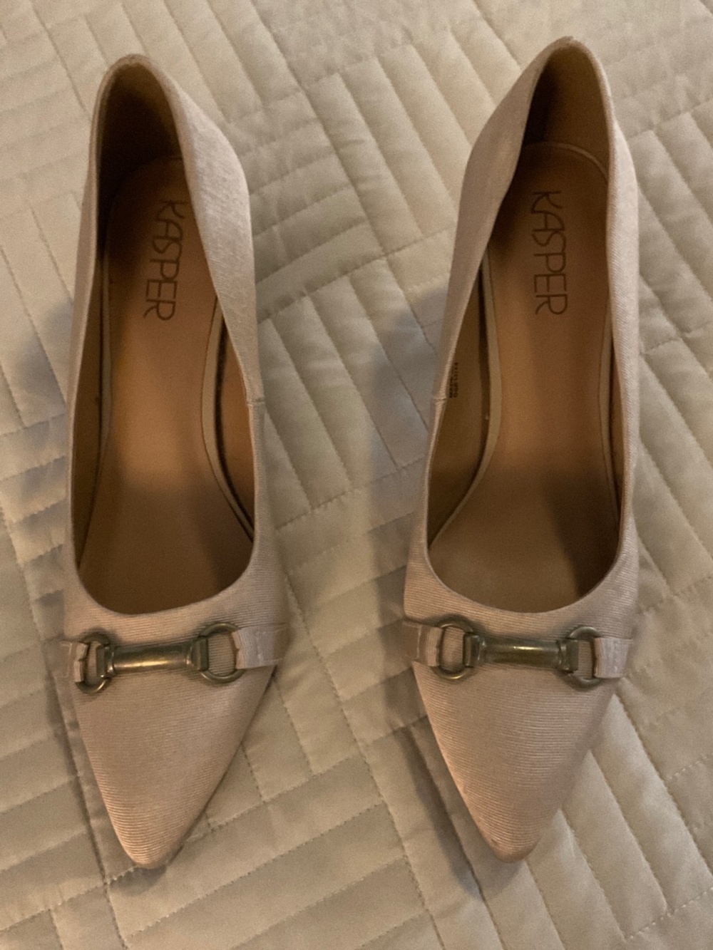 Kasper linen heels - wood like heel